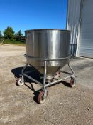 Aprox. 300 Gal. S/S Tank, Single Shell, Cone Bottom, 10