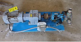 Viking Pump Model KK124A on base, Gear Box and Dual Voltage (230/360) 1740 RPM 2HP Motor,