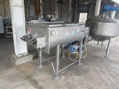 APV S/S Twin Ribbon Blender, M/N DR-15, S/N E-4877, Shipping Dims.: Aprox. 95” L x 44” W x 57” H