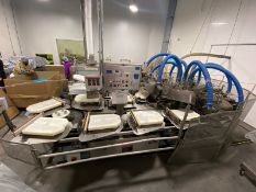 COMPLETE PACKAGING LINE: (1) Old Rivers 14-Station Rotary Vacuum Packager, M/N 8600, S/N 0723976,