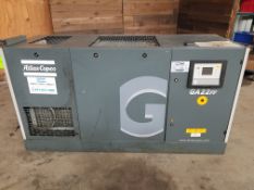 Atlas Copco GA22FF A 125 FM Screw Air Compressor, Serial # 00GHRDA1267, YR 2013 (