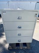 Fire King 4-Drawer Lateral File Cabinet with (2) Keys, Like New Condition, Aprox. 22