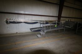 2-Tier Straight Sections of S/S Conveyor, 1-Pce. Aprox. 20 ft. L with Aprox. 24