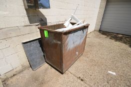 Single Wall Steel Dumpster Tote, Overall Dims. Aprox. 4 ft. 5” L x 32” W x 26” Deep (LOCATED IN
