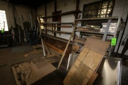 Lot of Assorted (1) Shelving Unit, with Wall Mounted Rack, with Assorted Metals (LOCATED IN