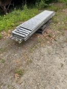 Sections of Roller Conveyor, Mounted on Aluminum Frame (LOCATED IN WOONSOCKET, RI)