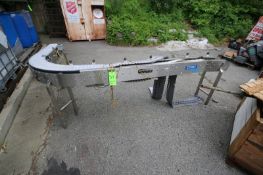 Garvey S/S Ninety Degree Conveyor Turn, with Aprox. 7” W Plastic Chain, Mounted on S/S Frame (