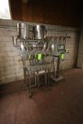 Electronic Liquid Fillers Inc. 4-Head Filler, M/N SGZDCB, S/N 930340, with Controller, Mounted on