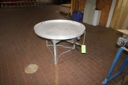 Accumulation Aprox. 4 ft. Dia. Table, Mounted on Frame (LOCATED IN WOONSOCKET, RI)