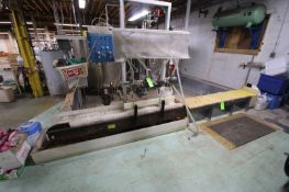 Air Draulic (4) Nozzle Bucket Filler, M/N 6533, with Straight Section of Conveyor, with Aprox. 12” W