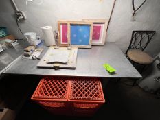 TABLE WITH S/S TOP, MOUNTED ON CASTERS, 60