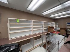 (5) SECTIONS OF COUNTERTOP SHELVES