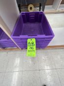 (7) PURPLE PERFORATED PANNING TRAYS, APPROX. 24