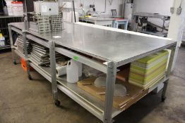 Stainless steel work table 5' wide x 10' long x 37