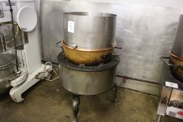 SAVAGE NO. 33 GAS FIRED STOVE WITH COPPER POT, MODEL .33G/S, S/N 578, APPROX. 22