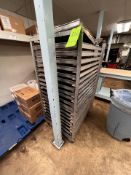 PAN RACK CART WITH APPROX. (40) PANS