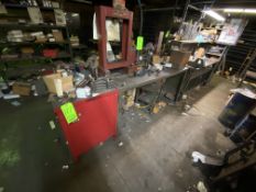 Lot of Assorted Shop Tables & Contents, Includes Sunnen (2) Door Shop Cabinet, Shop Table with Upper