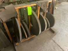(9) Grinding Wheels with Wooden Rack (LOCATED IN PITTSBURGH, PA)
