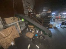 Incline Conveyor with Rubber Belt, Mounted on Portable Frame, Aprox. 5 ft. L Belt (LOCATED IN