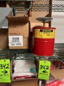 (2) JUSTRITE 1-GALLON PLUNGER CAN