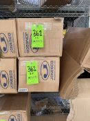 (2) NEW JONESCO FIRE EXTINGUISHER CABINETS, RED ADN BLACK, 10 LB