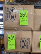 (2) NEW JONESCO FIRE EXTINGUISHER CABINETS, RED ADN BLACK, 10 LB