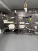 (2) WIRE RACKS ON CASTERS
