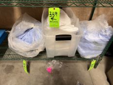 ASSORTED BLUE AND WHITE CLOTH SHOE COVERS