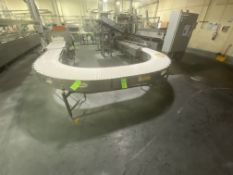 180 Degree Turn Product Conveyor, Overall Length: Aprox. 25 ft. L, with Aprox. 16” W Plastic