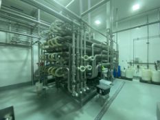 UF Vessel Skid Control, with (24) Tubes, Aprox. 21” Dia., with Associated Piping & Valving,