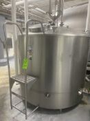 Walker 800 Gal. S/S Processor, M/N PZ, S/N SPG-17125, Jacket 75 PSIG MAWP @ 250 F, Min. Design Metal