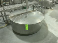 Aprox. 200 Gal. Single Wall S/S Balance Tank, Tank Dims.: Aprox. 4 ft. 5” Dia. X 24” Tall, with S/