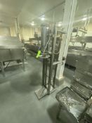 Pneumatic Press, with Vertical Hydraulic Cylinder, Mounted on S/S Frame (LOCATED IN SAN BENARDINO,