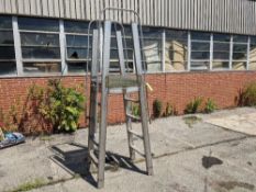 Qty (1) Conveyor Walk over Platform - All stainless steel construction - 5 steps each side -