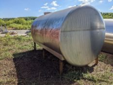 Qty (1) Sani-Tank Single Wall Horizontal Tank - 3000 gallon single shell horizontal sanitary storage