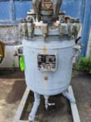 Qty (1) DeDietrich 30 Gallon Reactor - 30 gallon capacity - Carbon steel shell glass lined (3000