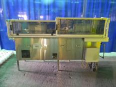 Qty (1) Inline Inverting Bottle Cleaner and Rinser - Stainless Steel Construction - Change Parts