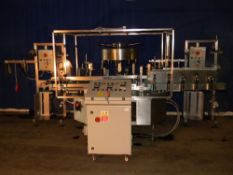 Qty (1) Comen 10 Head Rotary Front Back or Wrap Pressure Sensitive Labeler - Comen Model SR/4 ADH