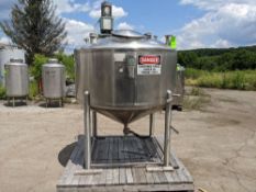 Qty (1) Cherry Burrell Stainless Steel Mixing Tank - 200 Gallon - 70” Diameter - 80” Height -