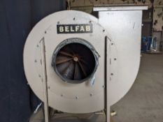 Qty (1) Belfab Centrifugal Blower - 15 HP Blower - 15' round inlet - 12' x 15' rectangular