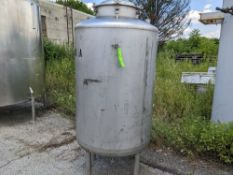 Qty (1) Vertical Single Wall Stainless Steel Pressure Tank 250 Gallon - 250 gallon capacity -