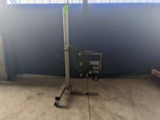 Qty (1) Label-Aire Blow On Pressure Sensitive Labeler - Portable stand mounted labeler with