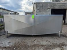 800 Gallon Single Wall Stainless Steel Horizontal Tank - Length: 120' - Width: 36' - Height: 55' -