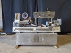 Qty (1) Avery Horizontal Roller Bed Pharmaceutical Pressure Sensitive Labeler Avery Vial and Ampoule