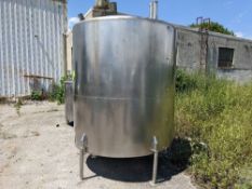 Qty (1) All Stainless Steel Veritcal Tank - Approx. 90