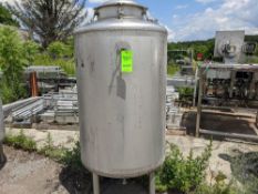Qty (1) Vertical Single Wall Stainless Steel Pressure Tank 250 Gallon - 250 gallon capacity -