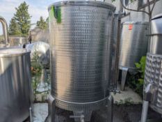 Qty (1) Brevetti 150 Gallon Open Top Tank - Portable stainless steel open top tank w/ lid. - 32'