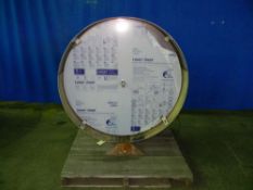 Qty (1) McBrady 200 Orbital Bottle Washer - Model 200 - 48' diameter rinse wheel - Conveyor to be