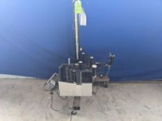 Qty (1) Label-Aire Blow On Pressure Sensitive Labeler - Portable stand mounted labeler with