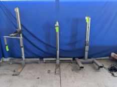 Qty (3) (3) LSI and Label-Aire T-Base Labeling Head Mount Assembly - Ratchet Vertical Adjustment,